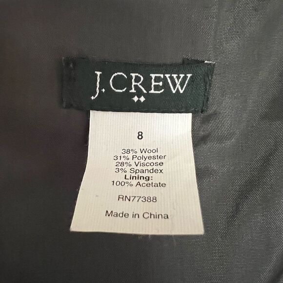 J. Crew Wool Blend Ruffle Neck Shift Dress - Picture 5 of 9